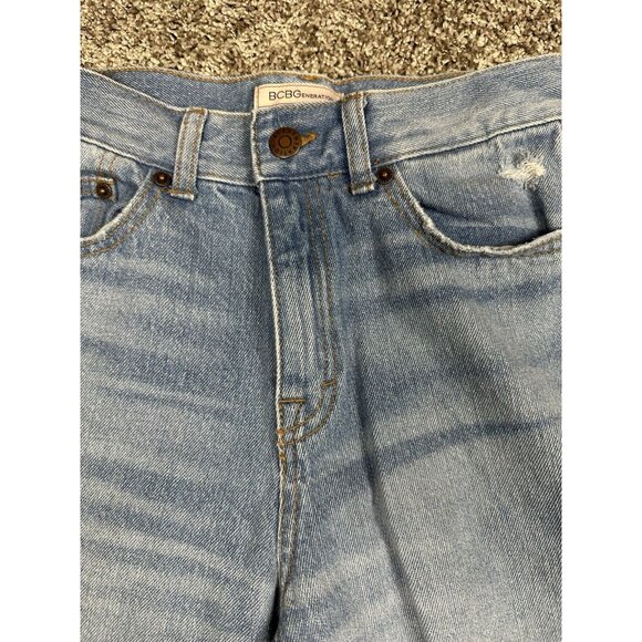 BCBGeneration Womens Jeans 24 Wide Leg Crop Distressed 100% Cotton‎ - Picture 2 of 15